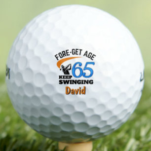 65th Birthday Dad Gift Funny Blue Custom Golf Balls