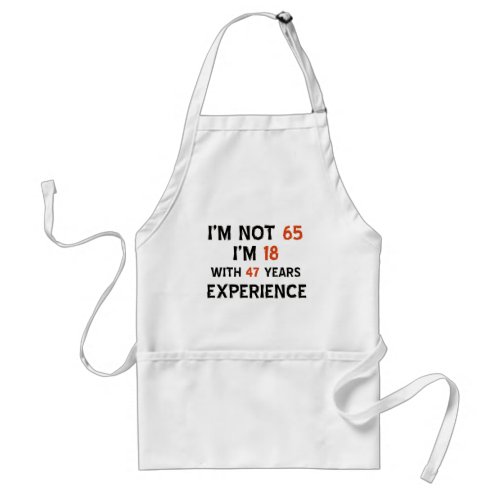 65th birthday designs adult apron