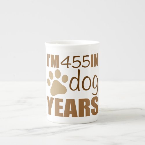 65th Birthday Dog Years Bone China Mug