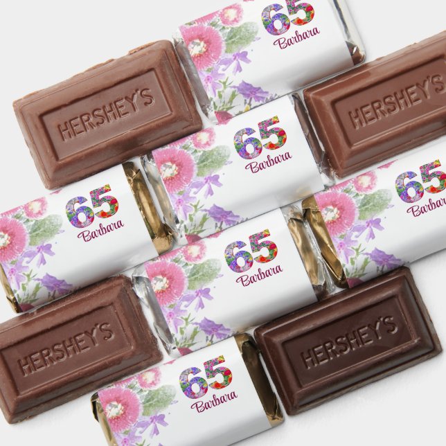 65th Birthday Favors - Blush Bloom Floral Chic 65 (Assorted)
