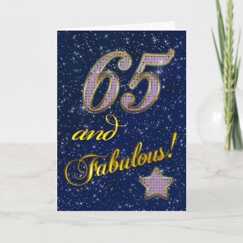 65th birthday for someone Fabulous Card