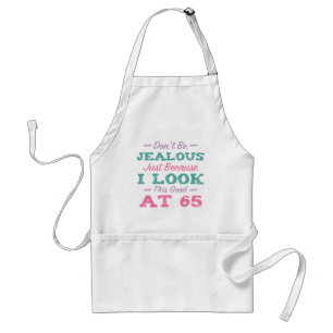 65th Birthday For Women Adult Apron
