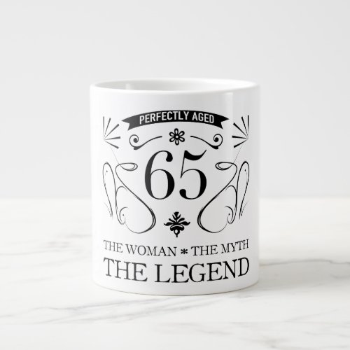 65th Birthday For Women Giant Coffee Mug