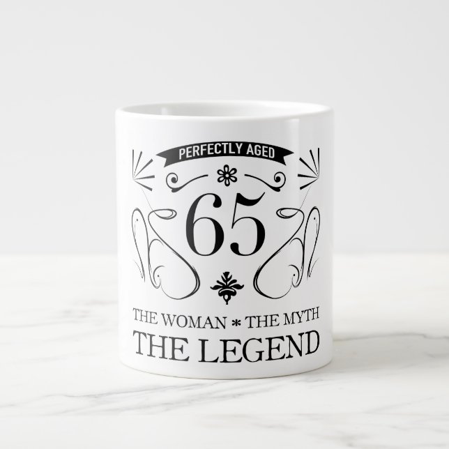 65th Birthday For Women Giant Coffee Mug (Front)