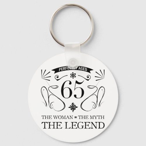 65th Birthday For Women Keychain