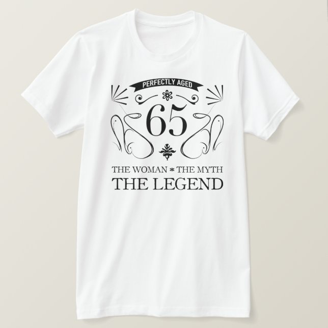 65th Birthday For Women T-Shirt (Design Front)