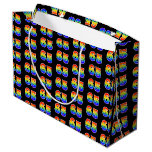 [ Thumbnail: 65th Birthday: Fun Rainbow Event Number 65 Pattern Gift Bag ]