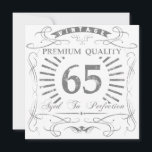 65th Birthday Gag Gift Card<br><div class="desc">A funny birthday gift idea for men and women celebrating a milestone age. Says 'Vintage,  premium quality,  aged to perfection'.</div>