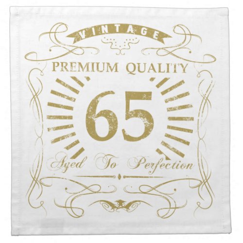 65th Birthday Gag Gift Cloth Napkin