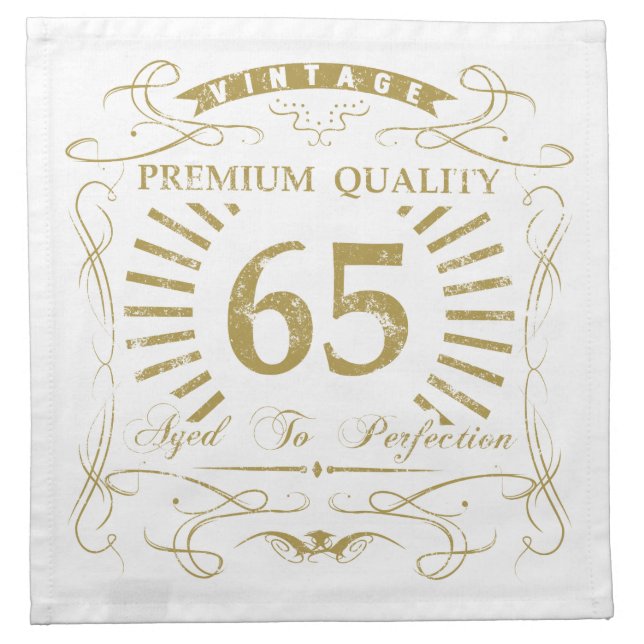 65th Birthday Gag Gift Cloth Napkin (Front)