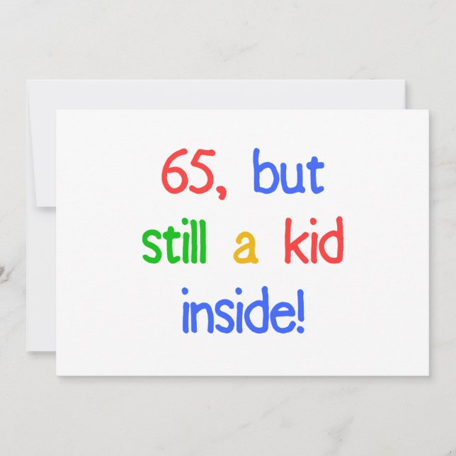 65th Birthday Gag Gifts Card (Front)