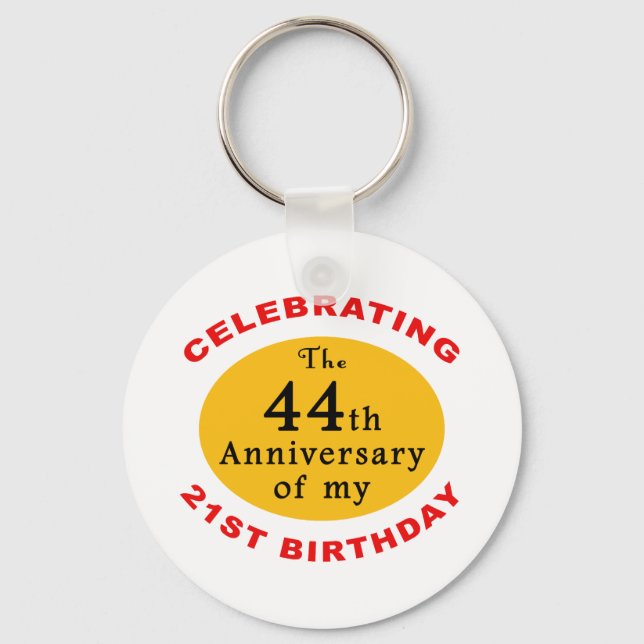 65th Birthday Gag Gifts Keychain (Front)