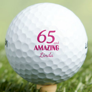 65th Birthday Gift for Neighbor 50 & Amazing Pink Golf Balls