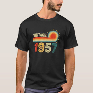 65Th Birthday Gift - Vintage 1957 Retro Bday 65 Ye T-Shirt