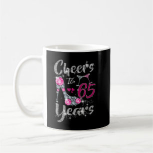 65th Birthday Gifts Cheers To 65 Year Old Wine hig Coffee Mug
