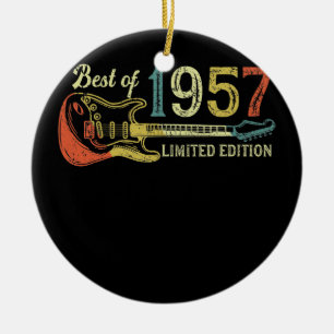 65th birthday gifts for men women Guitar Lover Ceramic Ornament