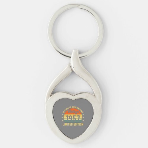 65th birthday gifts vintage 1957 limited edition keychain