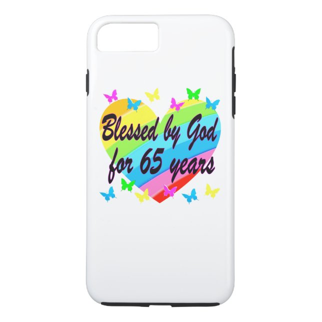 65TH BIRTHDAY GOD LOVES ME DESIGN Case-Mate iPhone CASE (Back)