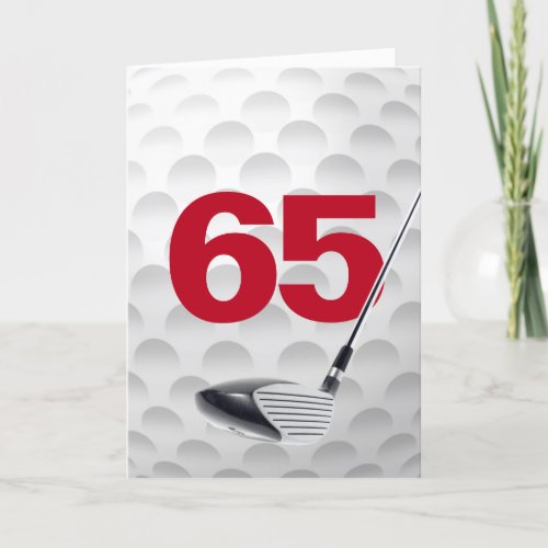 65th Birthday Golf Ball Design Card