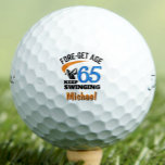 65th Birthday Golf Balls Funny Gift Blue - 12 Pack<br><div class="desc">Celebrate 65 years in style with this 12-pack of custom golf balls. The playful “Fore-Get Age, Keep Swinging” design blends humor and class, making it a perfect milestone birthday gift for any golfer. Personalized with a name, this set of 12 is ideal for birthdays, golf trips, or as a keepsake...</div>