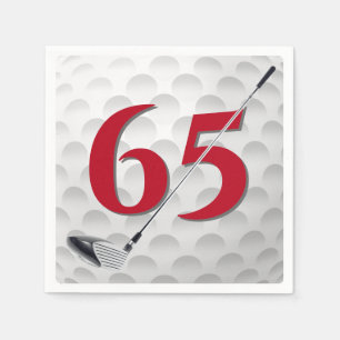 65th Birthday Golf Club Napkins
