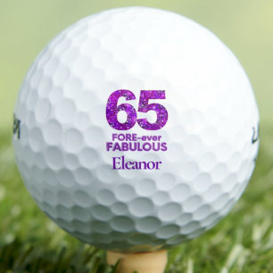 65th Birthday Grandma Gift - Purple Elegant  Golf Balls