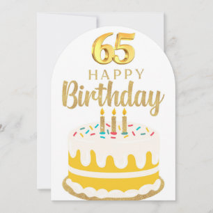 65th birthday greeting card