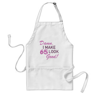 65th Birthday Humor Adult Apron