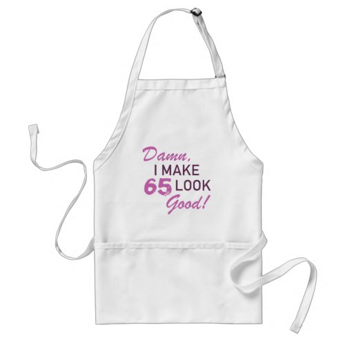 65th Birthday Humor Adult Apron