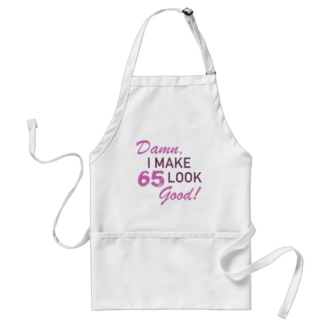 65th Birthday Humor Adult Apron (Front)