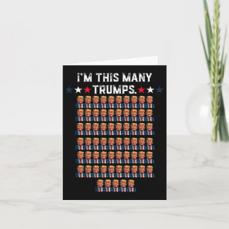 65th Birthday I'm This Many Trumps For Trump Suppo Card