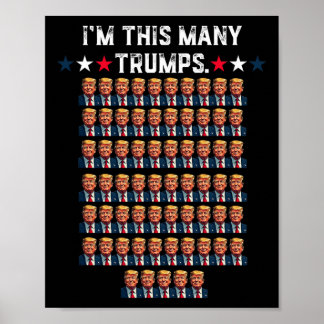 65th Birthday I'm This Many Trumps For Trump Suppo Poster