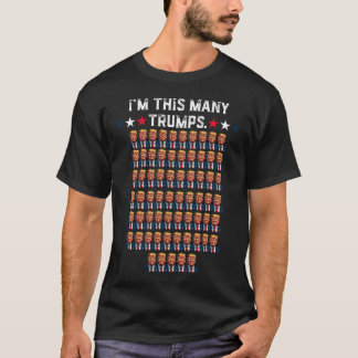 65th Birthday I'm This Many Trumps For Trump Suppo T-Shirt