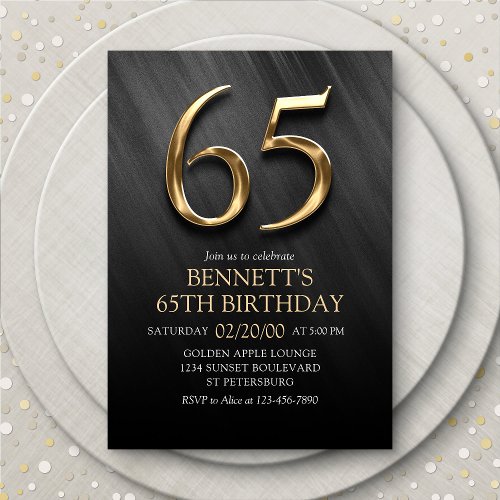 65th Birthday Invitation