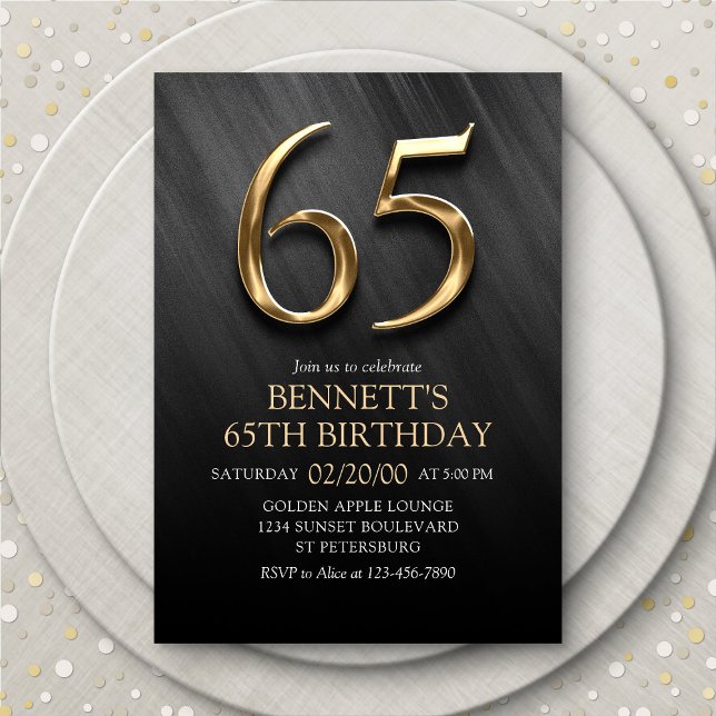 65th Birthday Invitation (Creator Uploaded)
