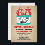 65th Birthday Invitation Funny Cake Casual Mens<br><div class="desc">A funny cartoon birthday cake 65th birthday invitation for a husband,  friend,  father or grandad or ladies,  too!</div>