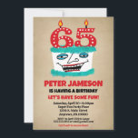 65th Birthday Invitation Funny Cake Casual Mens<br><div class="desc">A funny cartoon birthday cake 65th birthday invitation for a husband,  friend,  father or grandad or ladies,  too!</div>