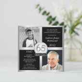 65th Birthday Invitations Then & Now Photos (Standing Front)