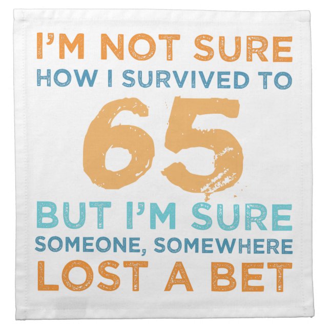 65th Birthday Legend Napkin (Front)