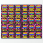 [ Thumbnail: 65th Birthday: Loving Hearts Pattern, Rainbow # 65 Wrapping Paper ]