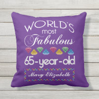 65th Birthday Most Fabulous Colorful Gems Purple