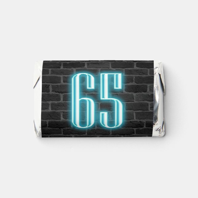 65th Birthday Neon Sign Hershey's Miniatures (Front)