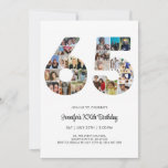 65th Birthday Number 65 Custom Photo Collage Invitation<br><div class="desc">Mark sixty five years of wonderful memories and adventures with this captivating 65th Birthday Number Photo Collage. This customizable template is the perfect blend of creativity and sentiment, allowing you to create a truly memorable gift for your loved one's special day. Capture the essence of incredible years in a single...</div>