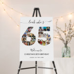 65th Birthday Number 65 Photo Collage Welcome Foam Board<br><div class="desc">Mark sixty five years of wonderful memories and adventures with this captivating 65th Birthday Number Photo Collage. This customizable template is the perfect blend of creativity and sentiment, allowing you to create a truly memorable gift for your loved one's special day. Capture the essence of incredible years in a single...</div>