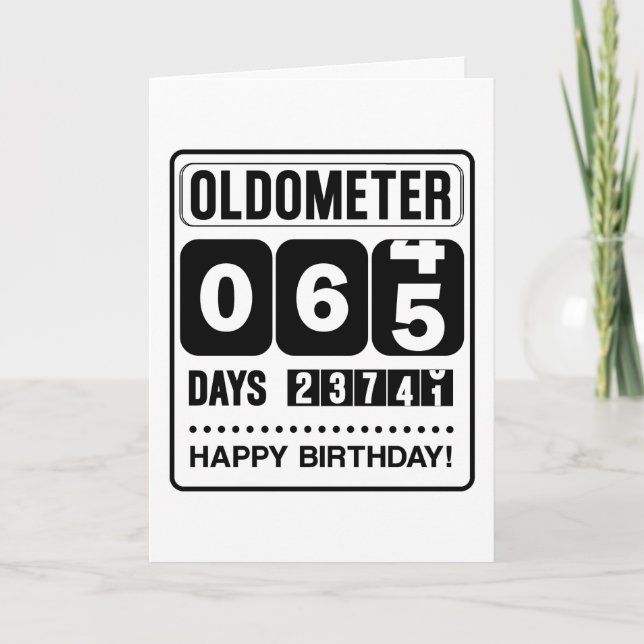65th Birthday Oldometer Card (Front)