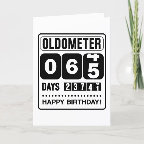 65th Birthday Oldometer Card