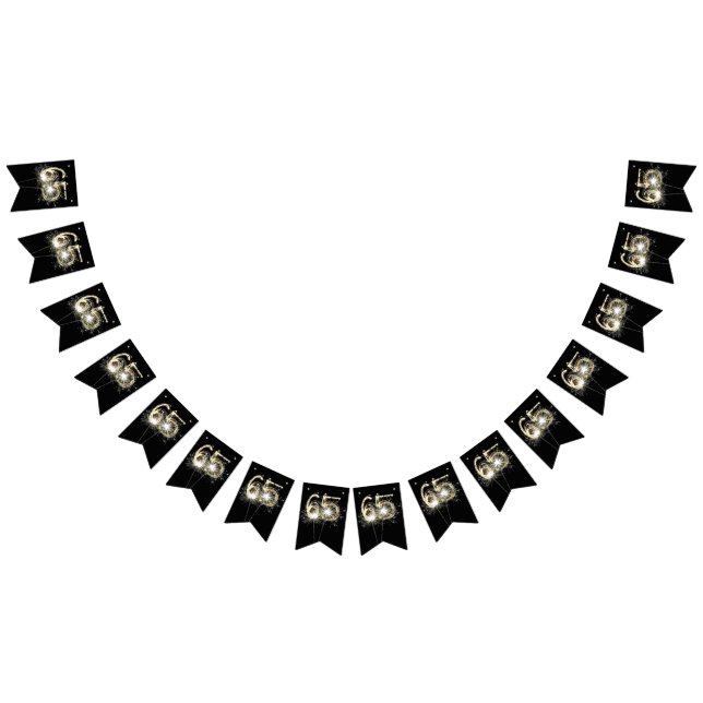 65th Birthday Or Anniversary Party Bunting Flags (All)