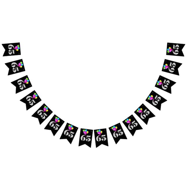 65th birthday party balloons bunting flags (All)