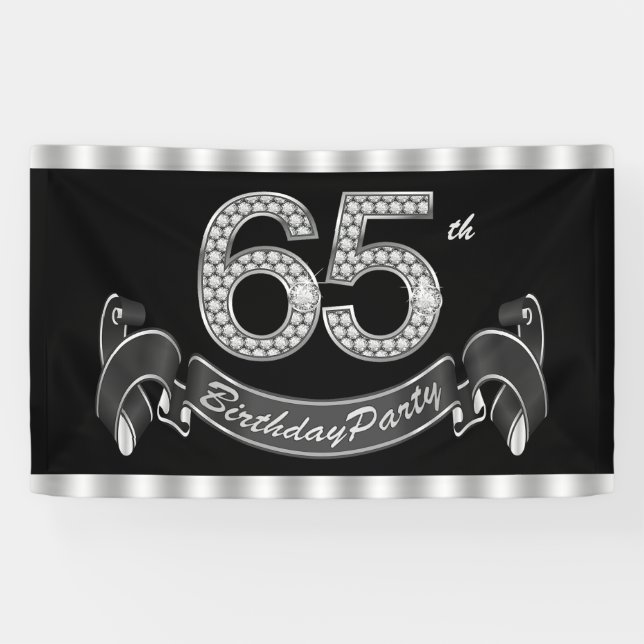 65th Birthday Party Banner (Horizontal)