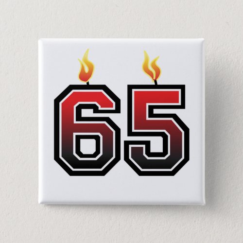 65th Birthday Party Button